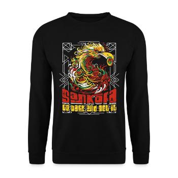 Sankofa Go Back And Get It - Unisex Sweatshirt - black - Front - Alina (178cm) & Michal (187cm)
