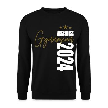 Abschluss Gymnasium 2024 - Unisex Pullover - Schwarz - Vorne - Alina (178cm) & Michal (187cm)