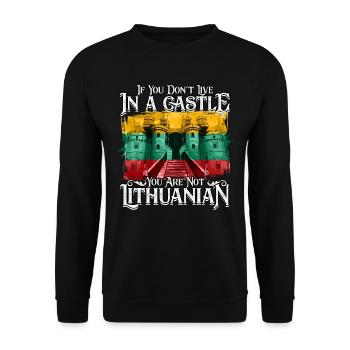 Lithuania Lithuanian - Unisex Sweatshirt - black - Front - Alina (178cm) & Michal (187cm)