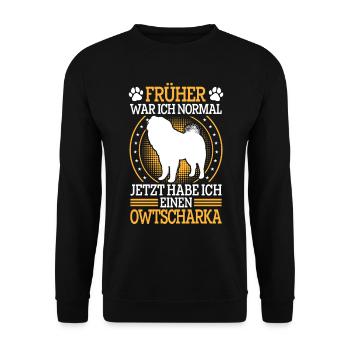 Ovcharka, anciennement Ovcharka caucasien normal - Sweat-shirt Unisexe - noir - Devant - Alina (178cm) & Michal (187cm)