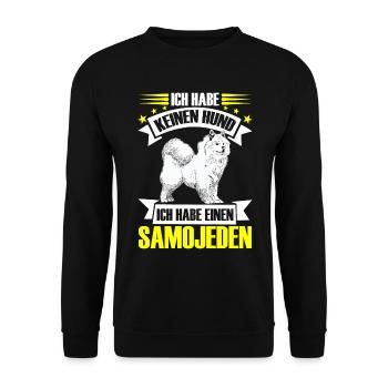 Samoyed is not just a dog sled dog - Unisex Sweatshirt - black - Front - Alina (178cm) & Michal (187cm)