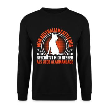 Australian Cattle Dog Protects Me - Unisex Sweatshirt - black - Front - Alina (178cm) & Michal (187cm)