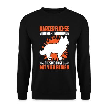 Harz Fox Pas seulement Chien Troupeau Chien Troupeau Renard - Sweat-shirt Unisexe - noir - Devant - Alina (178cm) & Michal (187cm)