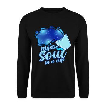 Mystic Soul In A Cup - Yoga Instructor - Unisex Pullover - Schwarz - Vorne - Alina (178cm) & Michal (187cm)