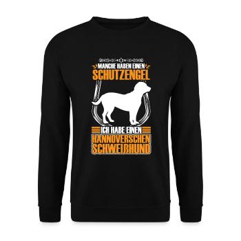 I have a Hanoverian Hound - Unisex Sweatshirt - black - Front - Alina (178cm) & Michal (187cm)