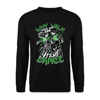 Danse irlandaise Danse irlandaise Feis - Sweat-shirt Unisexe - noir - Devant - Alina (178cm) & Michal (187cm)