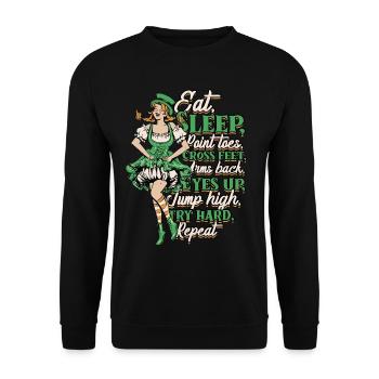 Danse irlandaise Danse irlandaise Feis - Sweat-shirt Unisexe - noir - Devant - Alina (178cm) & Michal (187cm)