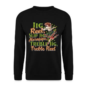 Irish Dance Irish dance - Unisex Sweatshirt - black - Front - Alina (178cm) & Michal (187cm)