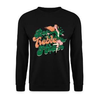 Danse irlandaise Bobine de danse irlandaise Treble Maker - Sweat-shirt Unisexe - noir - Devant - Alina (178cm) & Michal (187cm)