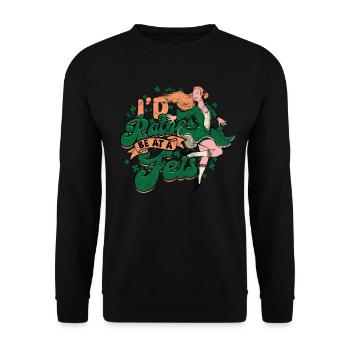 Danse irlandaise, je préférerais être à un Feis - Sweat-shirt Unisexe - noir - Devant - Alina (178cm) & Michal (187cm)