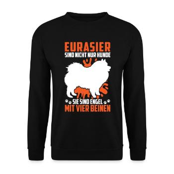 Eurasier n’est pas qu’un chien Spitz eurasien - Sweat-shirt Unisexe - noir - Devant - Alina (178cm) & Michal (187cm)
