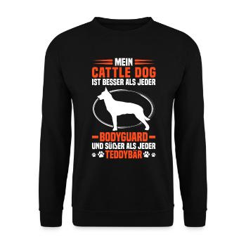 Bouvier australien meilleur que garde du corps - Sweat-shirt Unisexe - noir - Devant - Alina (178cm) & Michal (187cm)