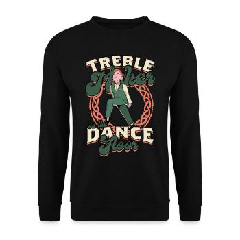 Irish Dance Irischer Tanz Feis - Unisex Pullover - Schwarz - Vorne - Alina (178cm) & Michal (187cm)