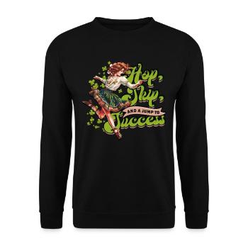 Danse irlandaise Danse irlandaise Feis - Sweat-shirt Unisexe - noir - Devant - Alina (178cm) & Michal (187cm)