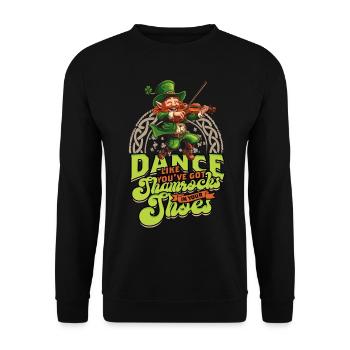 Danse irlandaise comme si vous aviez des trèfles dans les chaussures - Sweat-shirt Unisexe - noir - Devant - Alina (178cm) & Michal (187cm)