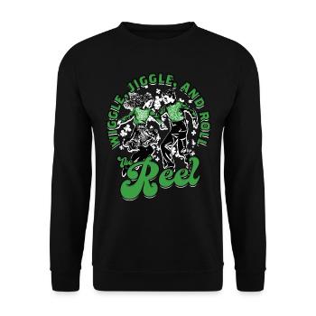 Irish Dance Wiggle, Jiggle And Roll The Reel - Unisex Sweatshirt - black - Front - Alina (178cm) & Michal (187cm)