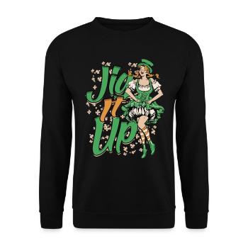 Irish Dance Irish Dance Feis Jig It Up - Unisex Sweatshirt - black - Front - Alina (178cm) & Michal (187cm)
