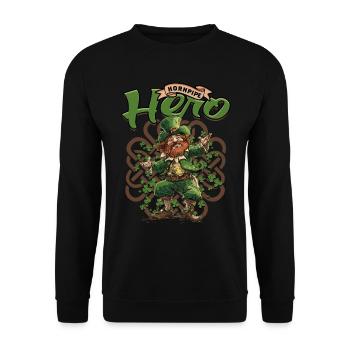 Danse irlandaise Danse irlandaise Feis Hornpipe Hero - Sweat-shirt Unisexe - noir - Devant - Alina (178cm) & Michal (187cm)