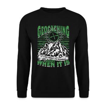 Géocache Géocaching Ce n'est pas une question de chiffres - Sweat-shirt Unisexe - noir - Devant - Alina (178cm) & Michal (187cm)