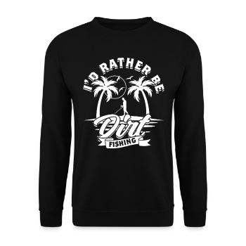 Je préfère pêcher dans la terre - Sweat-shirt Unisexe - noir - Devant - Alina (178cm) & Michal (187cm)