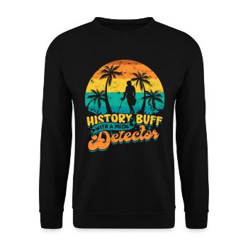 Détecteur de pêche à la terre Chasseur de trésors - Sweat-shirt Unisexe - noir - Devant - Alina (178cm) & Michal (187cm)
