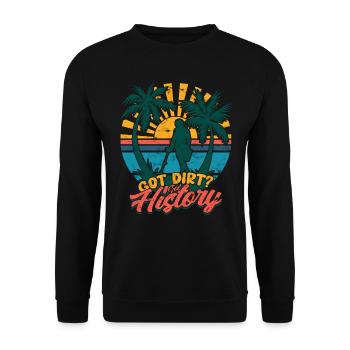 La pêche à la terre a de la saleté ? J’ai l’histoire - Sweat-shirt Unisexe - noir - Devant - Alina (178cm) & Michal (187cm)