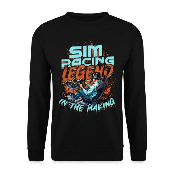 Légende de la simulation de course en devenir - Sweat-shirt Unisexe - noir - Devant - Alina (178cm) & Michal (187cm)
