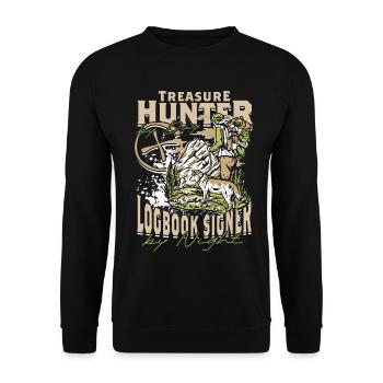 Chasseur de trésors géocaches de jour - Sweat-shirt Unisexe - noir - Devant - Alina (178cm) & Michal (187cm)