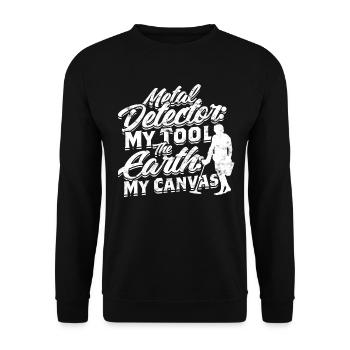 Chasseur de trésors Dirt Fishing Detectorist - Sweat-shirt Unisexe - noir - Devant - Alina (178cm) & Michal (187cm)