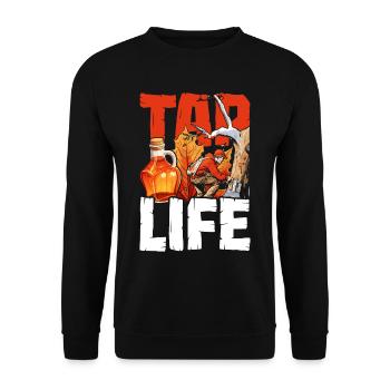 Maple Syrup Maple Tree Maple Sap Tap Life - Unisex Sweatshirt - black - Front - Alina (178cm) & Michal (187cm)