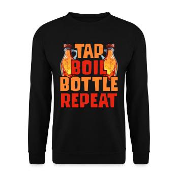 Maple Syrup Maple Sap Tap Boil Bottle Repeat - Unisex Sweatshirt - black - Front - Alina (178cm) & Michal (187cm)