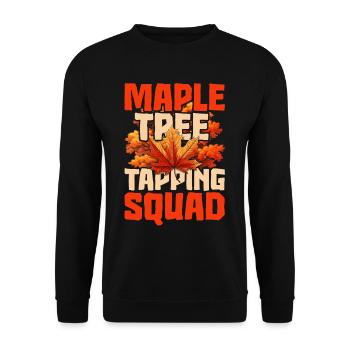 Maple Syrup Maple Sap Maple Tree Tapping Squad - Unisex Sweatshirt - black - Front - Alina (178cm) & Michal (187cm)