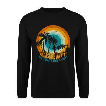 Détecteur de pêche à la terre Chasseur de trésors - Sweat-shirt Unisexe - noir - Devant - Alina (178cm) & Michal (187cm)