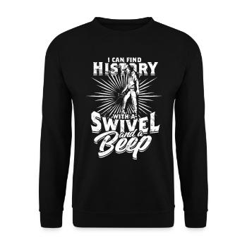 Détecteur de pêche à la terre Chasseur de trésors - Sweat-shirt Unisexe - noir - Devant - Alina (178cm) & Michal (187cm)