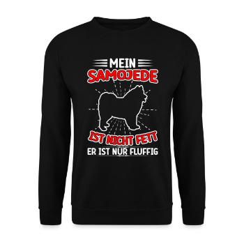 Samoyède n’est qu’un chien de traîneau moelleux - Sweat-shirt Unisexe - noir - Devant - Alina (178cm) & Michal (187cm)