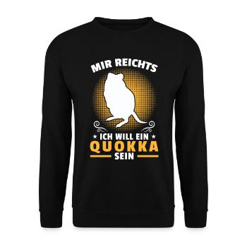 Will a quokka be marsupial quokka - Unisex Sweatshirt - black - Front - Alina (178cm) & Michal (187cm)