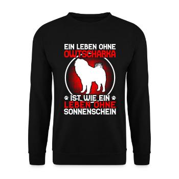 La vie d’Ovcharka sans l’Ovcharka caucasienne - Sweat-shirt Unisexe - noir - Devant - Alina (178cm) & Michal (187cm)