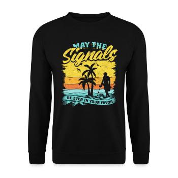 Détecteur de pêche à la terre Chasseur de trésors - Sweat-shirt Unisexe - noir - Devant - Alina (178cm) & Michal (187cm)