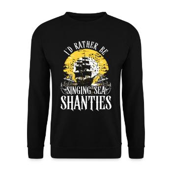 Shanty Choir Sea Shanties - Unisex Sweatshirt - black - Front - Alina (178cm) & Michal (187cm)