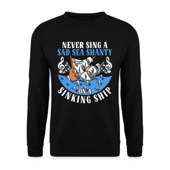 Shanty Choir Sea Shanties - Unisex Sweatshirt - black - Front - Alina (178cm) & Michal (187cm)