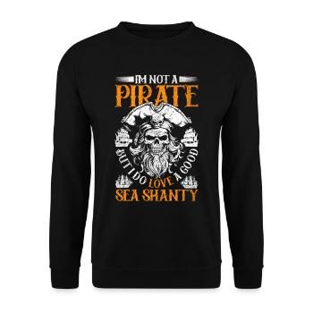 Shanty Chor Seemannslieder - Unisex Pullover - Schwarz - Vorne - Alina (178cm) & Michal (187cm)