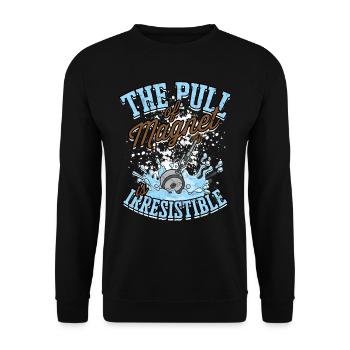 Magnetfischen Magnetangeln - Unisex Pullover - Schwarz - Vorne - Alina (178cm) & Michal (187cm)