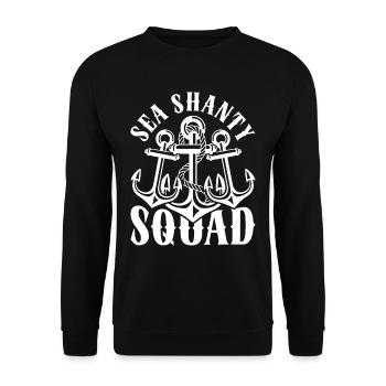 Shanty Choir Sea Shanty Squad - Unisex Sweatshirt - black - Front - Alina (178cm) & Michal (187cm)