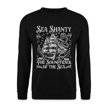 Seemannslieder Sea Shanty Bande sonore de la mer - Sweat-shirt Unisexe - noir - Devant - Alina (178cm) & Michal (187cm)