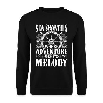 Shanty Choir Sea Shanties - Unisex Sweatshirt - black - Front - Alina (178cm) & Michal (187cm)