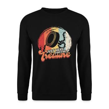 Magnetfischen Magnetangeln Metallfischen - Unisex Pullover - Schwarz - Vorne - Alina (178cm) & Michal (187cm)