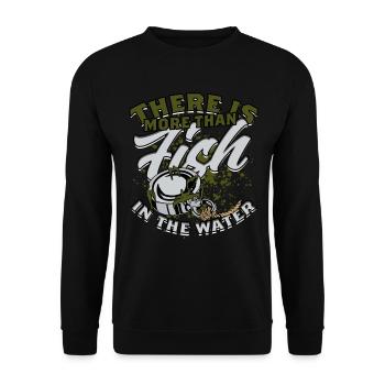 Magnet Fishing Metal Fishing - Unisex Sweatshirt - black - Front - Alina (178cm) & Michal (187cm)