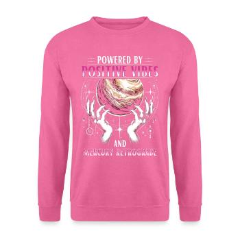 Rückläufiger Merkur Powered By Mercury Retrograde - Sweat-shirt Unisexe - rose - Devant