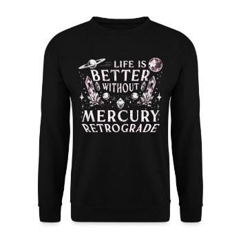 Rückläufiger Merkur Mercury rétrograde - Sweat-shirt Unisexe - noir - Devant - Alina (178cm) & Michal (187cm)
