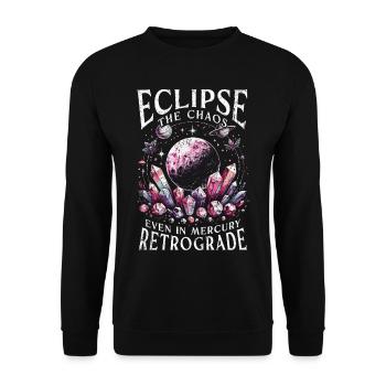 Mercury retrograde astrology - Unisex Sweatshirt - black - Front - Alina (178cm) & Michal (187cm)